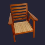 Chaise Patio en bois de poirier étuvé - Meubles Pivert