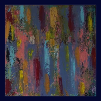 De bleu et d'or - Peinture de Cécile Bouvier - VetrinArte