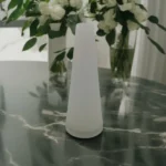 Vase "Cono" fumé blanc en verre de Murano - V. Nason & C.