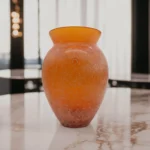 Vase rond Antique ambre en verre de Murano - V. Nason & C.